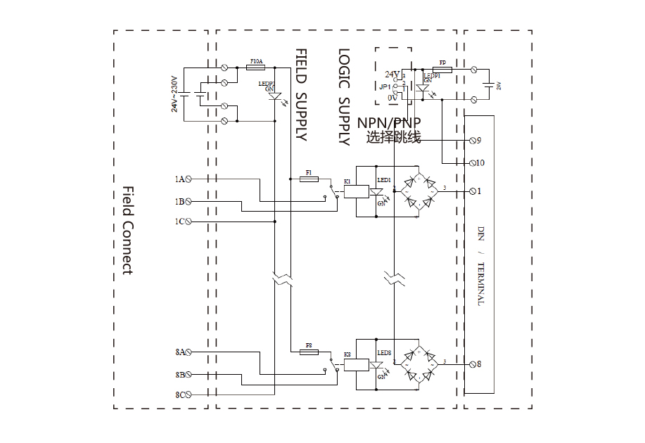 8通道繼電器隔離輸出SMD-8DO-R-WET-SP