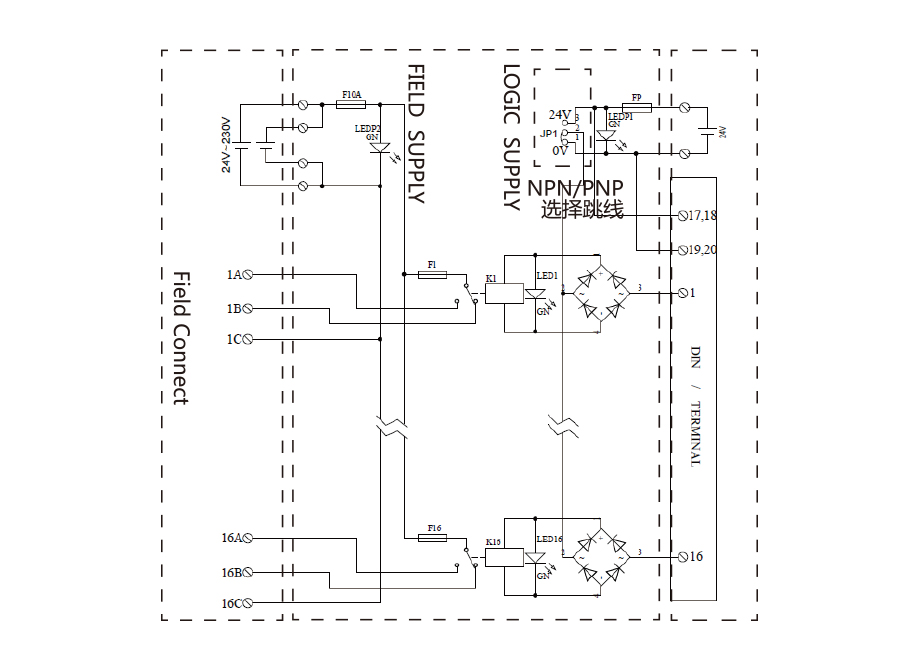 16通道繼電器隔離輸出SMD-16DO-R-WET-SP