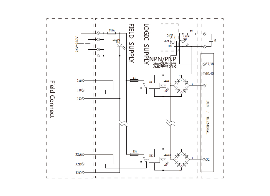 32通道繼電器隔離輸出SMD-32DO-R-WET-SP